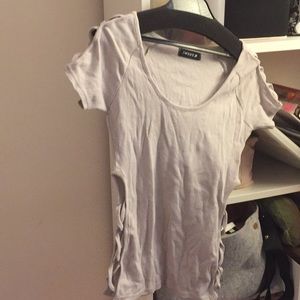 Cross cross grey top